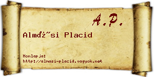 Almási Placid névjegykártya